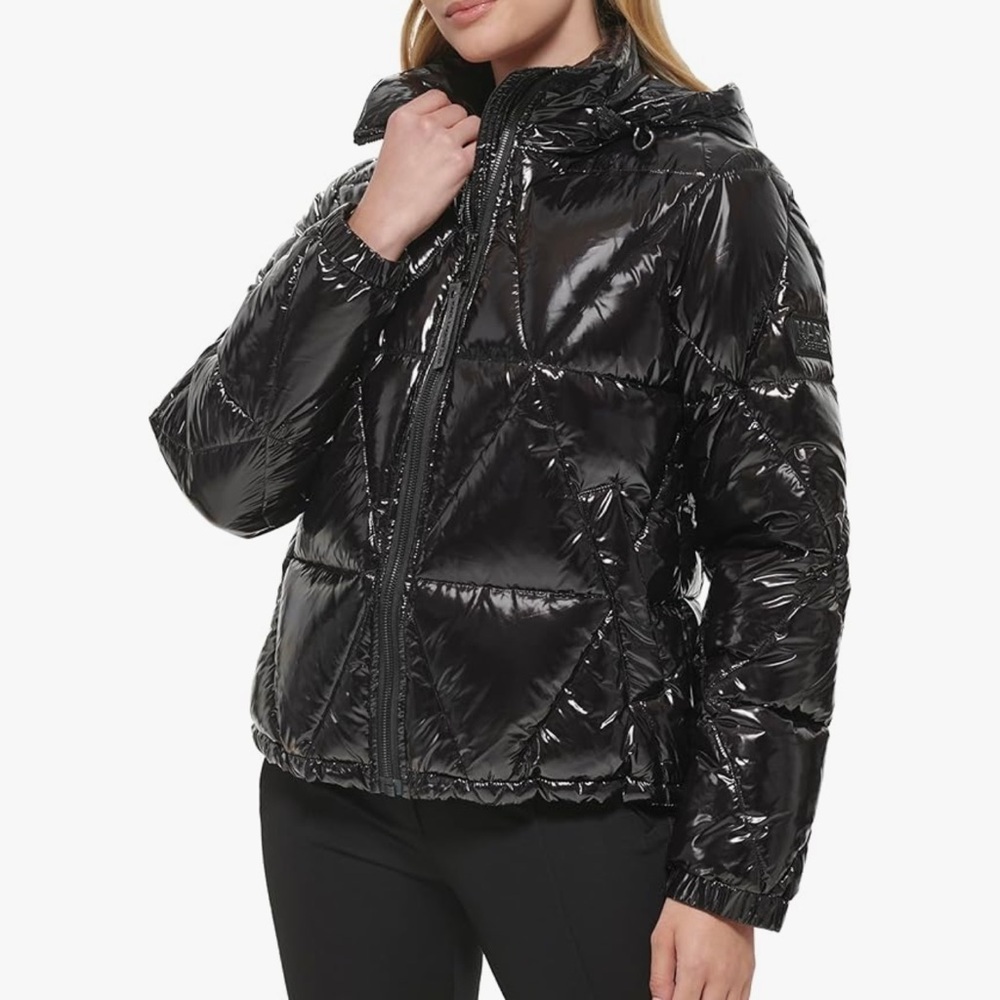 Karl Lagerfeld Paris Women's Hooded Puffer Coat. Size M Retail $320